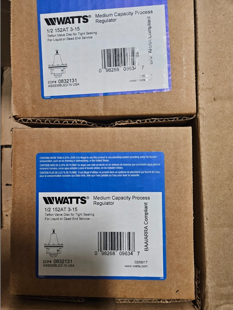 WATTS Medium Capacity Process Regulator, 1/2 152AT 3-15, Pressure Regulator