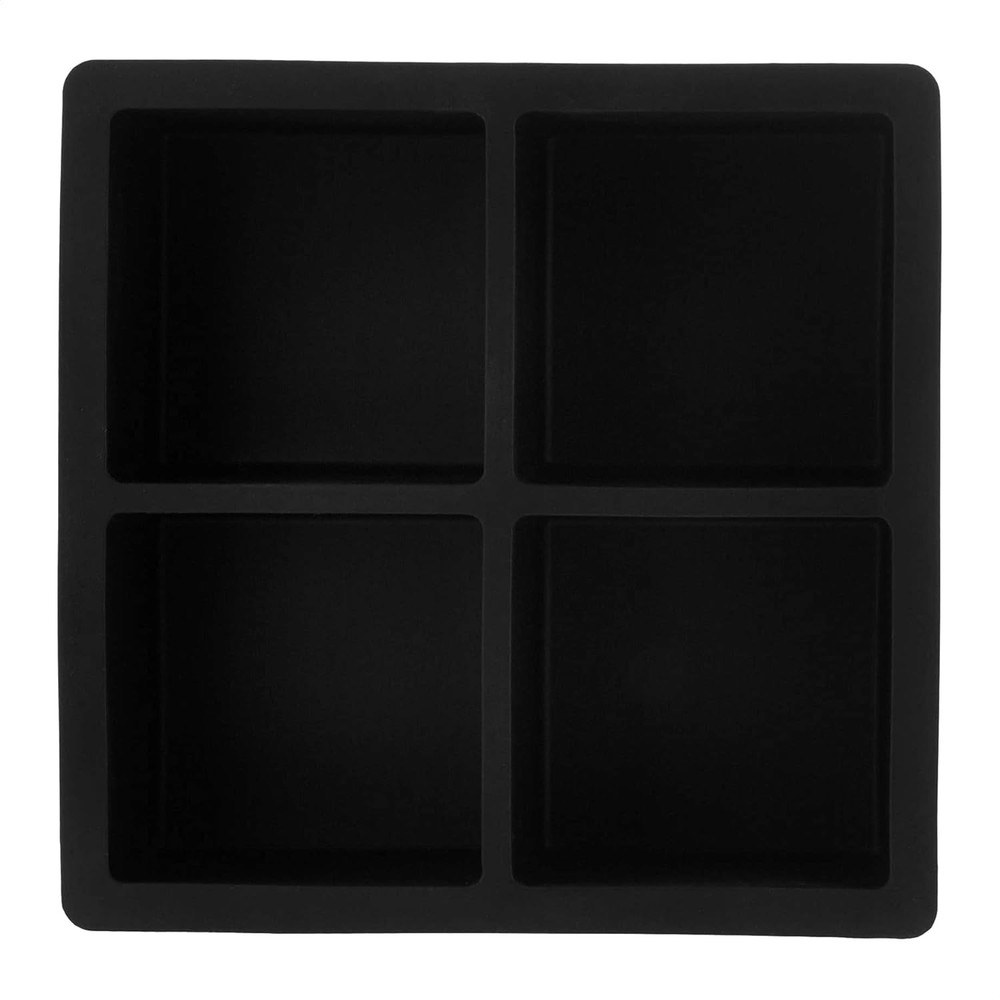 Amazon Basics Large Silicone Square Ice Cube Trays for Freezer, Dishwasher Safe,