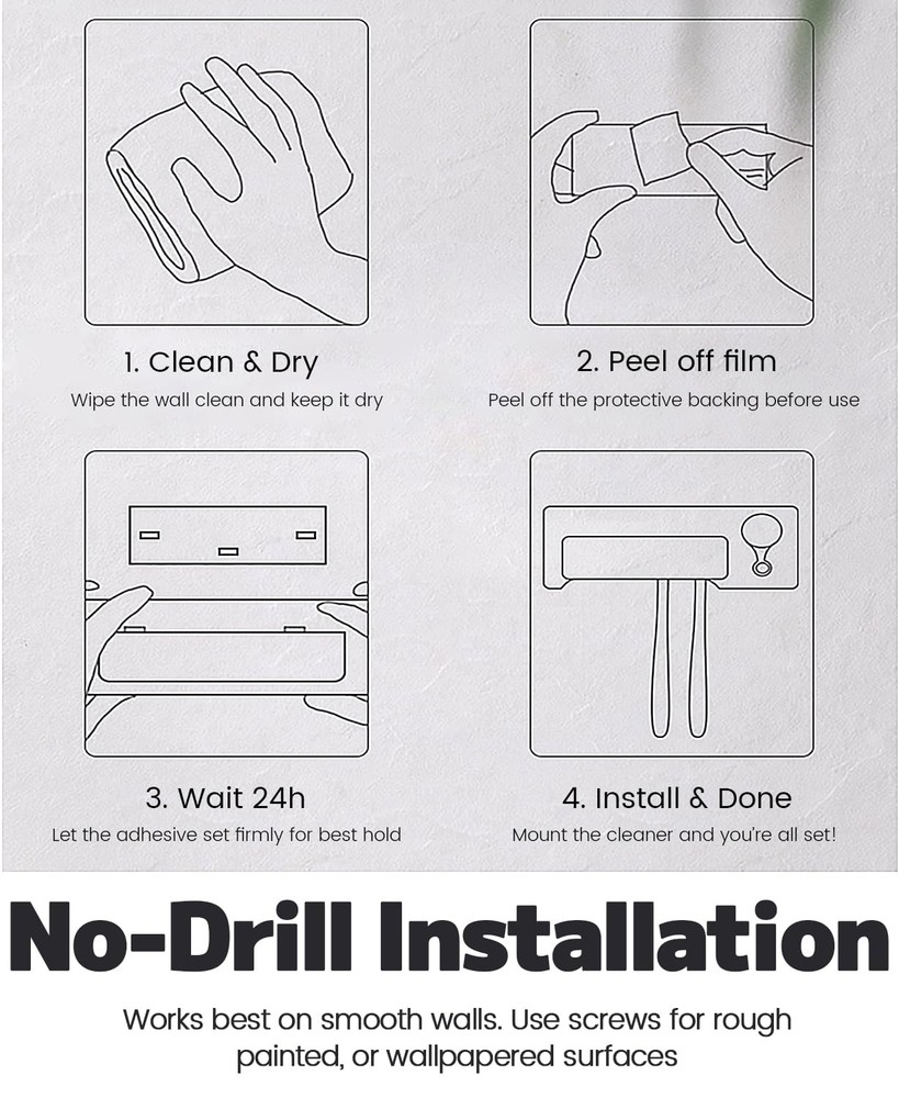 Toothbrush Holder, 4 Toothbrush Slots & Timer Function, Cordless Wall Mounted...