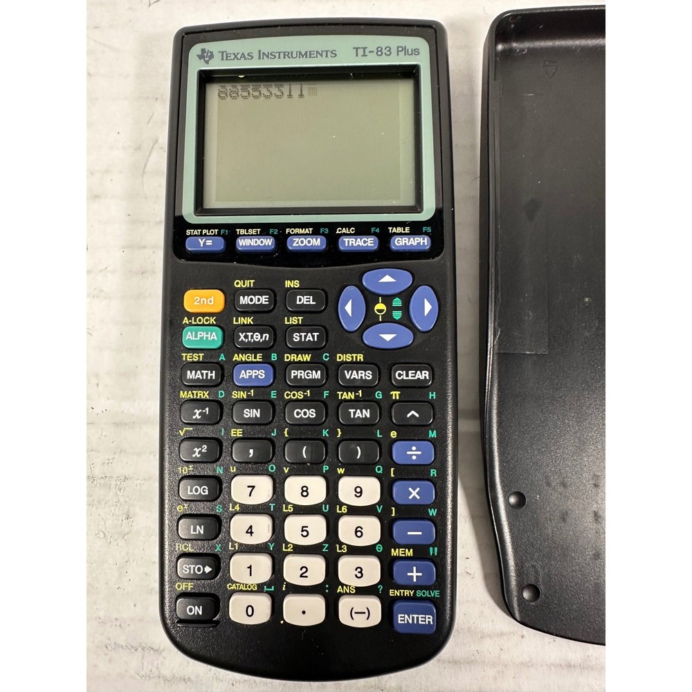 Texas Instruments TI-83 Plus Graphing Calculator - Tested & Working plus Cover