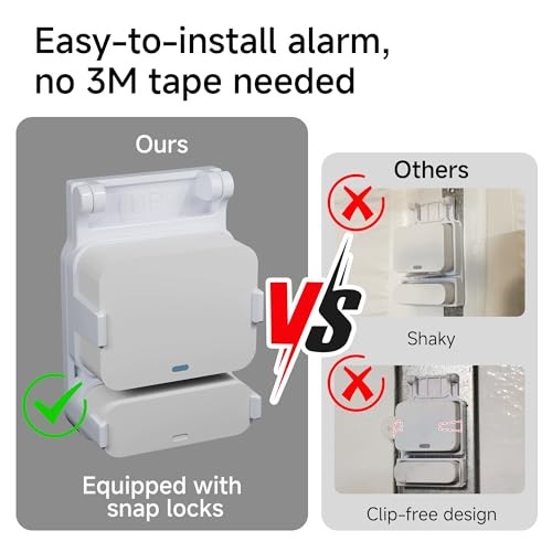 Garage Door Bracket for SimpliSafe Alarm Contact Sensor | Secure Mount White