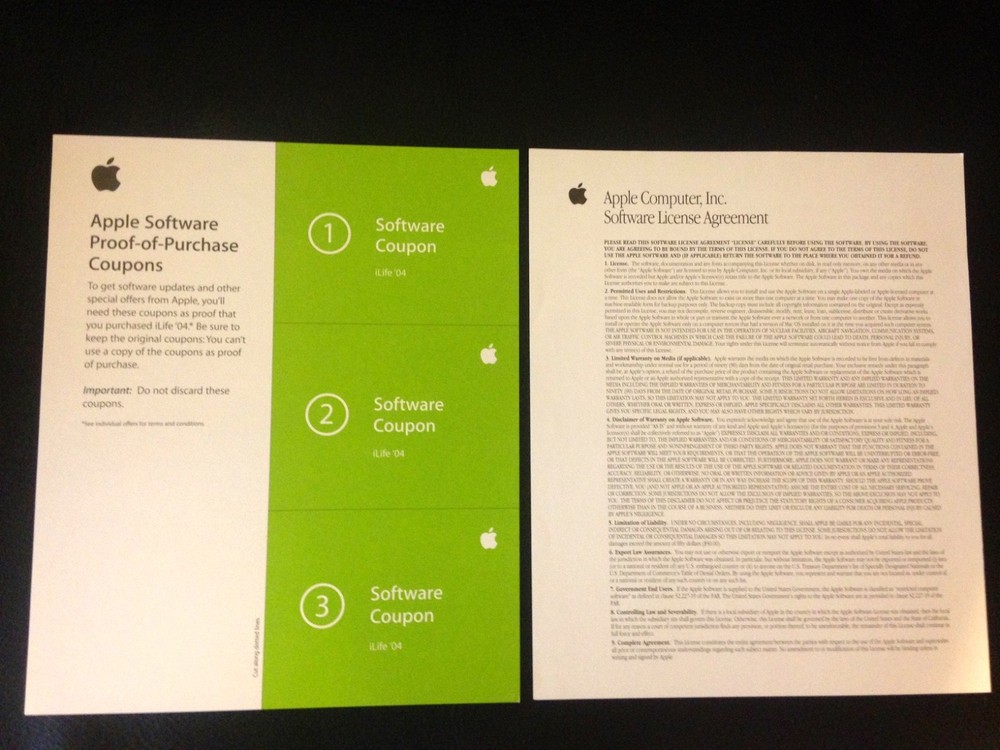Apple Miscellaneous paperwork 2