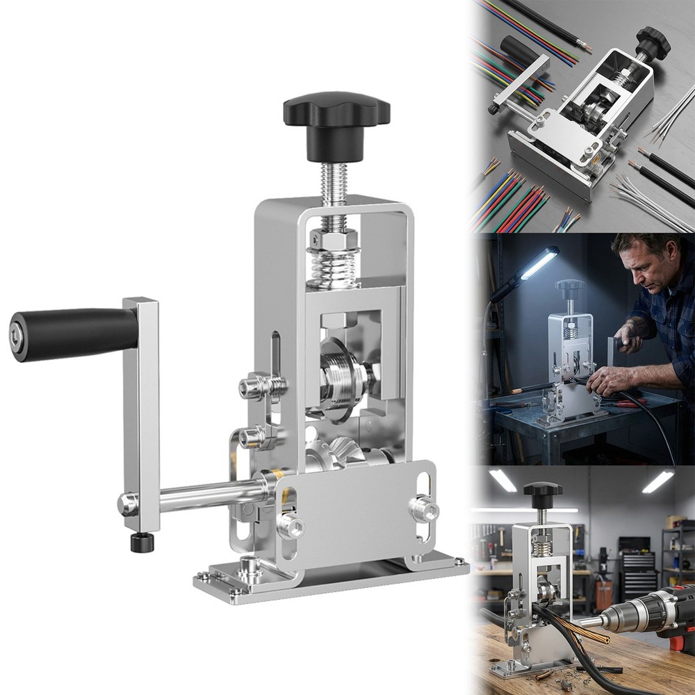 Manual Electric Wire Stripping Machine Cable Stripper Crank Scrap Copper Cutter