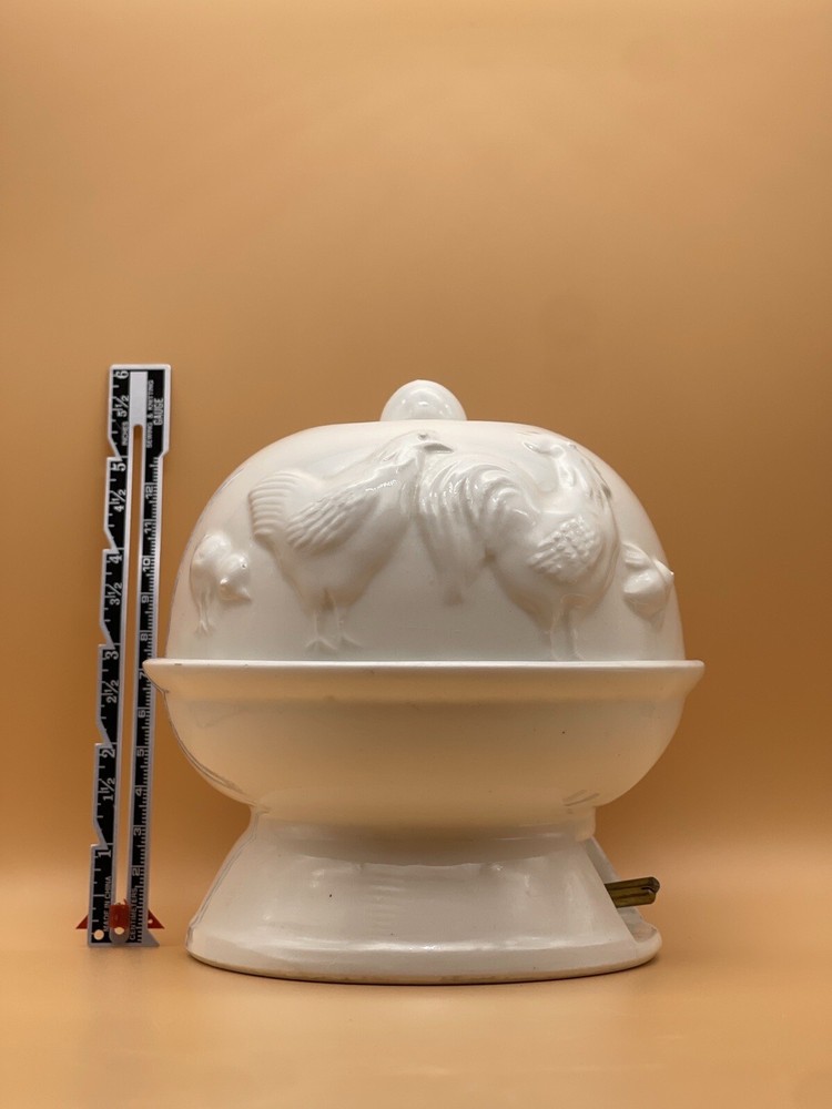 White Vintage Egg Cooker-4 Egg Holder