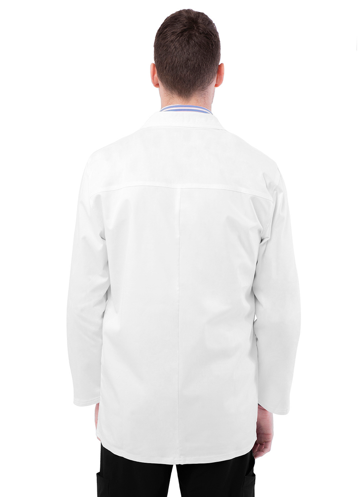 Adar Pop-Stretch Mens 31" Snap Front Lab Coat Very Comfortable