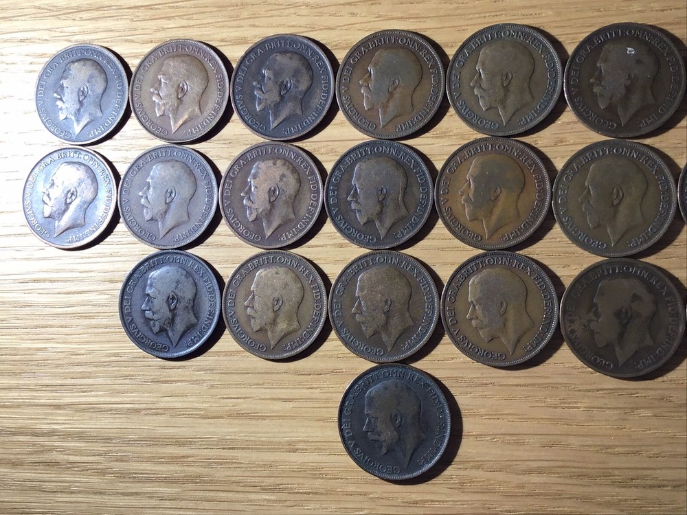 George V Pennies x 29
