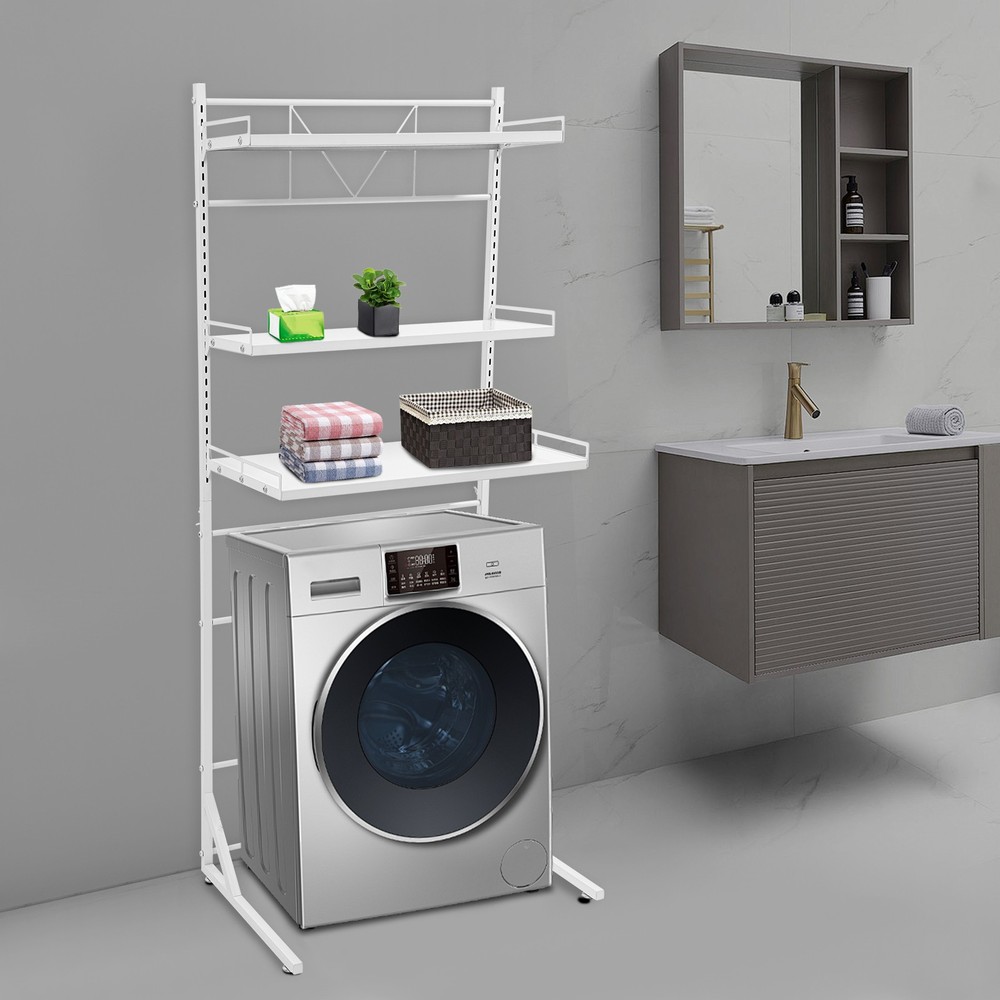 3-tier Washing Machine Shelf Multi-functional Laundry Storage Shelf Space Saving
