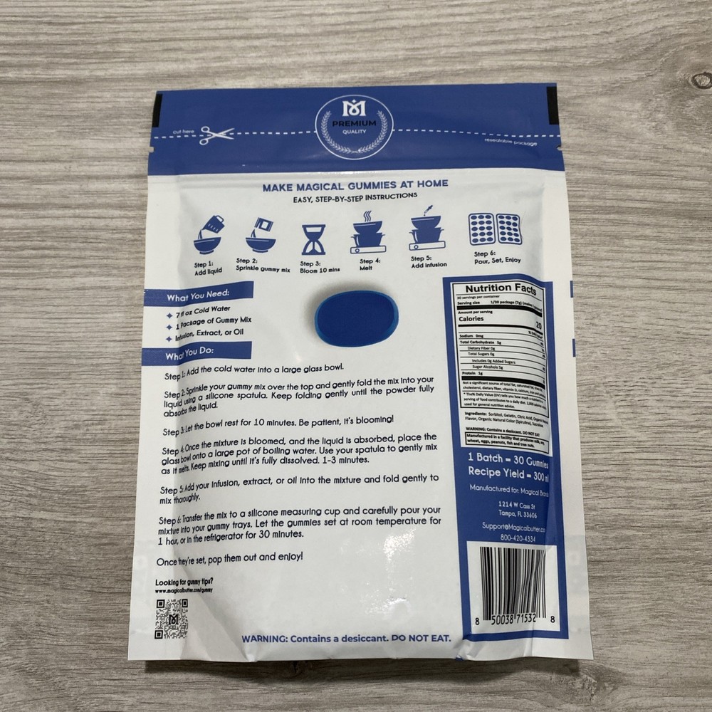 BB 3/2026 Magical Butter Gummy Packs 2 Blue Raspberry