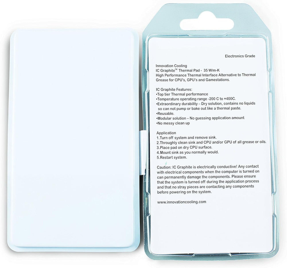 Graphite Thermal Pad – Permanent Replacement for Thermal Paste/Grease (40 X 40Mm