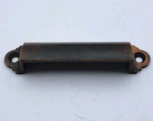 Antique Bin Pull Apothecary Drawer Pull Handle Old Vintage Cast Brass Hardware