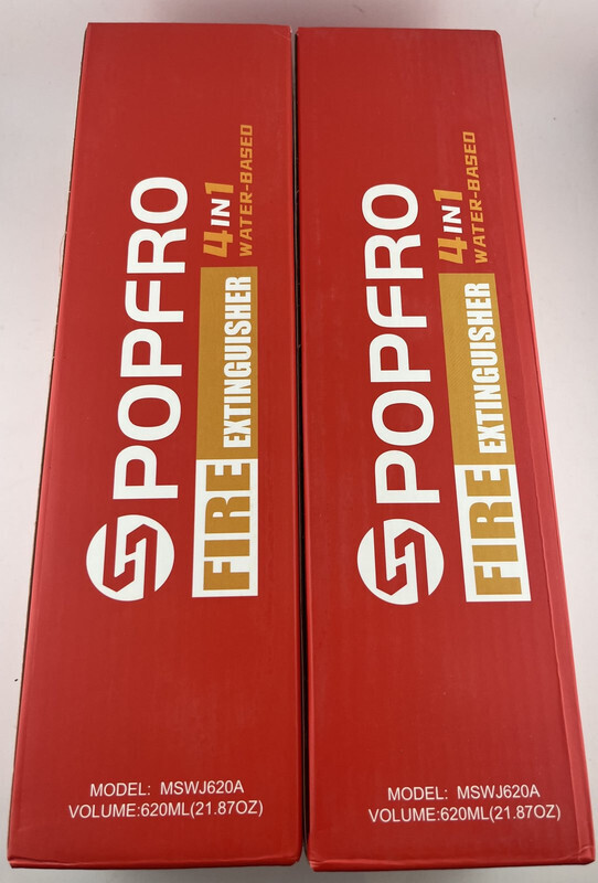 QUANTITY 2 POPFRO MSWJ620A 4-1 WATER BASED 620ML FIRE EXTINGUISHER