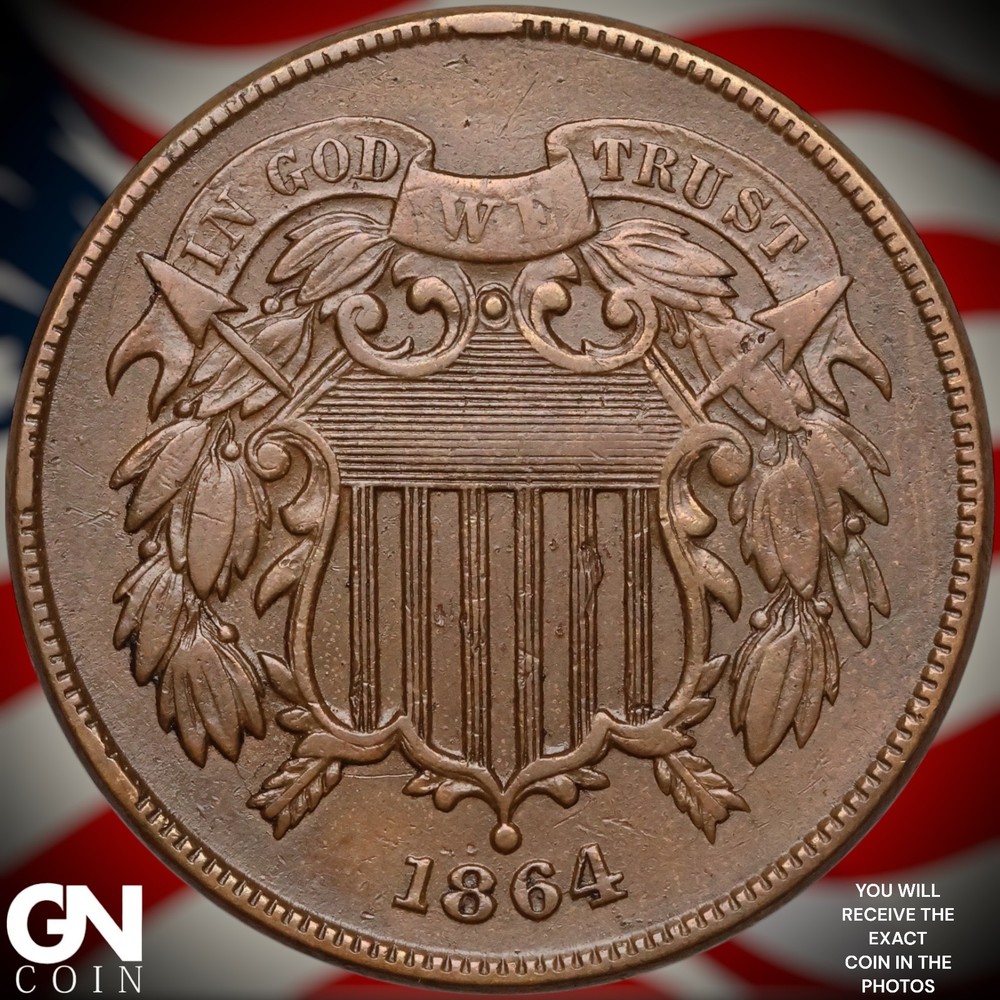 1864 2 Cent Piece A9629