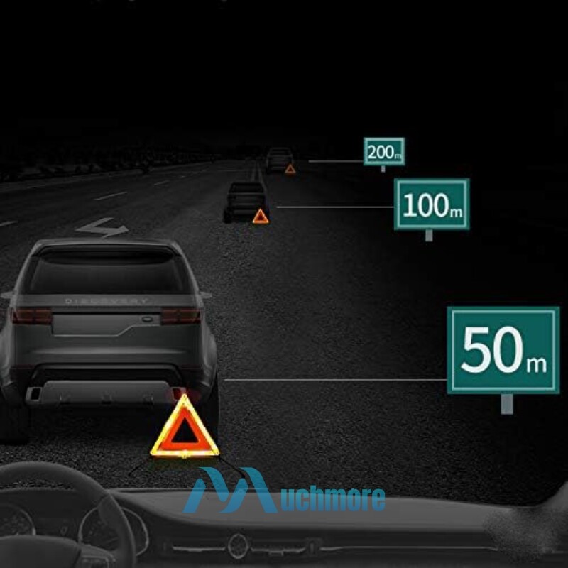 3PCS Foldable Emergency Warning Triangles Reflective Roadside Hazard Safety Sign