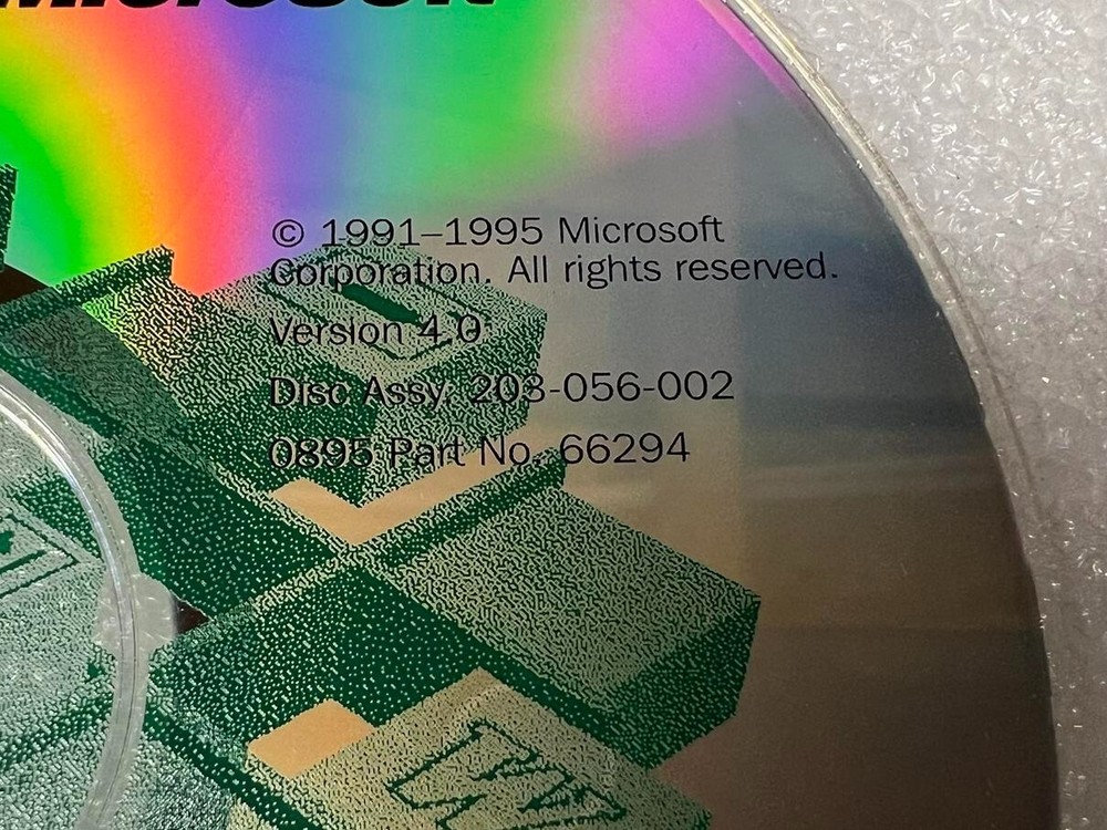 MICROSOFT Visual Basic 4.0 Professional Edition Disc W/CD KEY Windows PC 95 NT 3