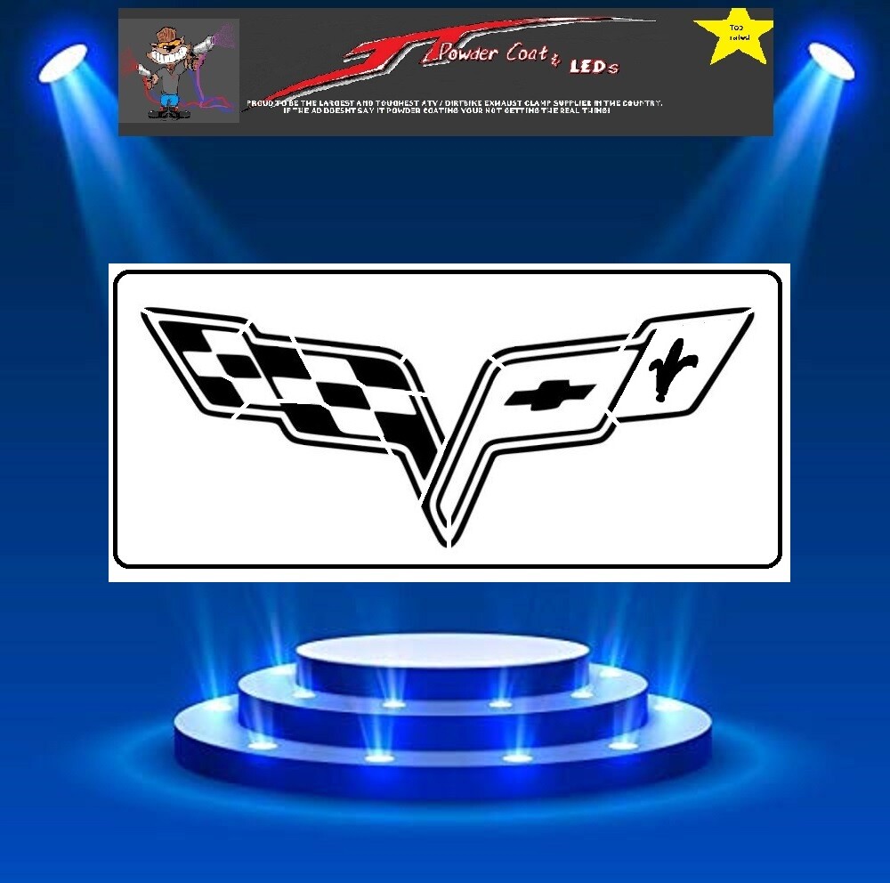 CORVETTE FLAGS Stencil Template Airbrush Paint  # 3