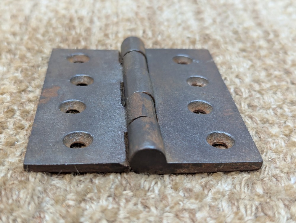 3" x 3 1/2" Antique Cast Iron Butt Hinge Door Hardware