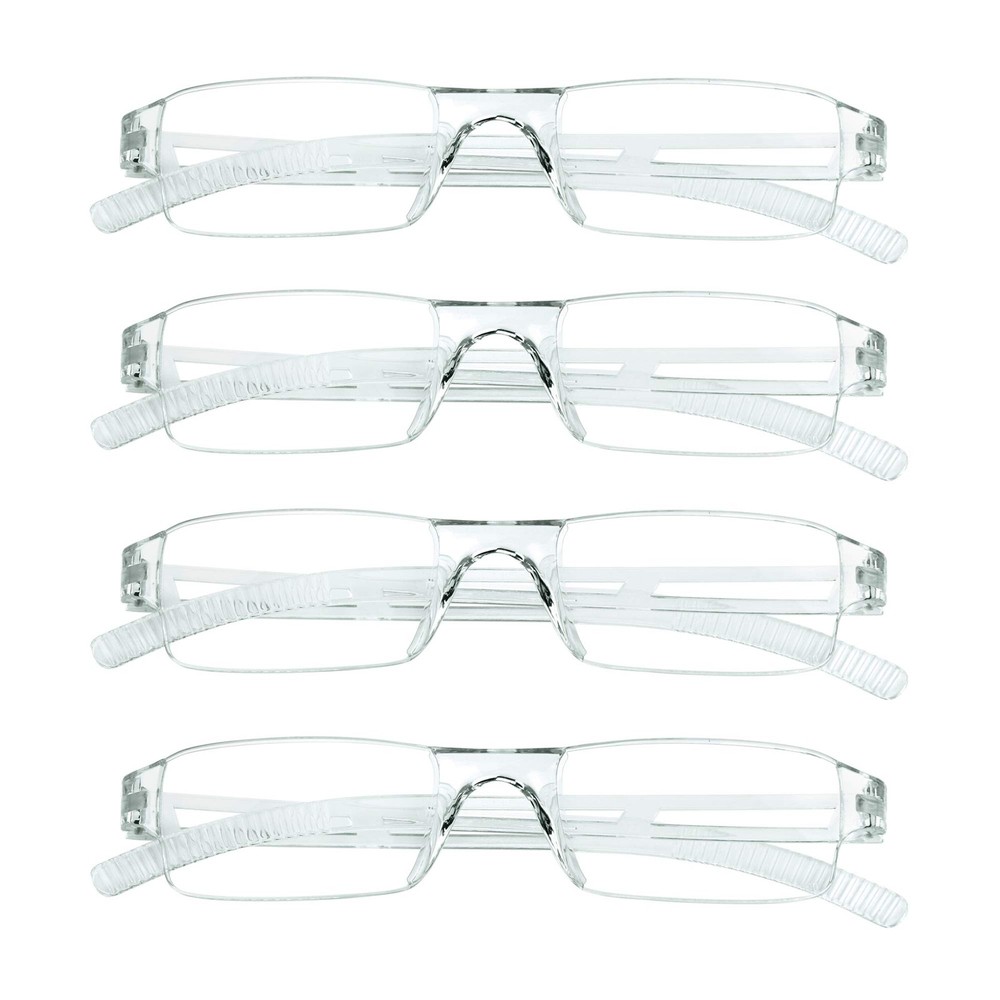 LifeArt Blue Light Blocking Reading +1.50 Magnification, 4color_clear