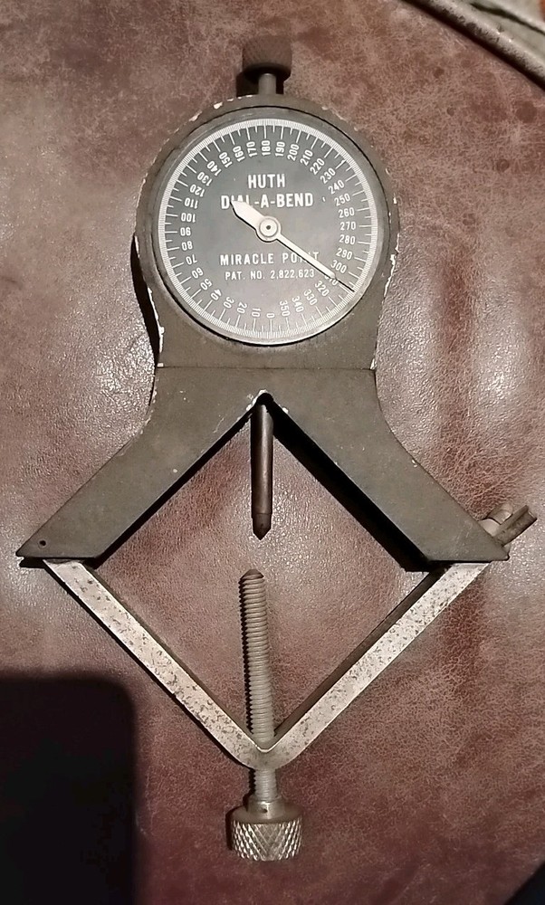 Vintage Huth Dial-A-Bend “Miracle Point” Angle Finder Gauge Tool – USA