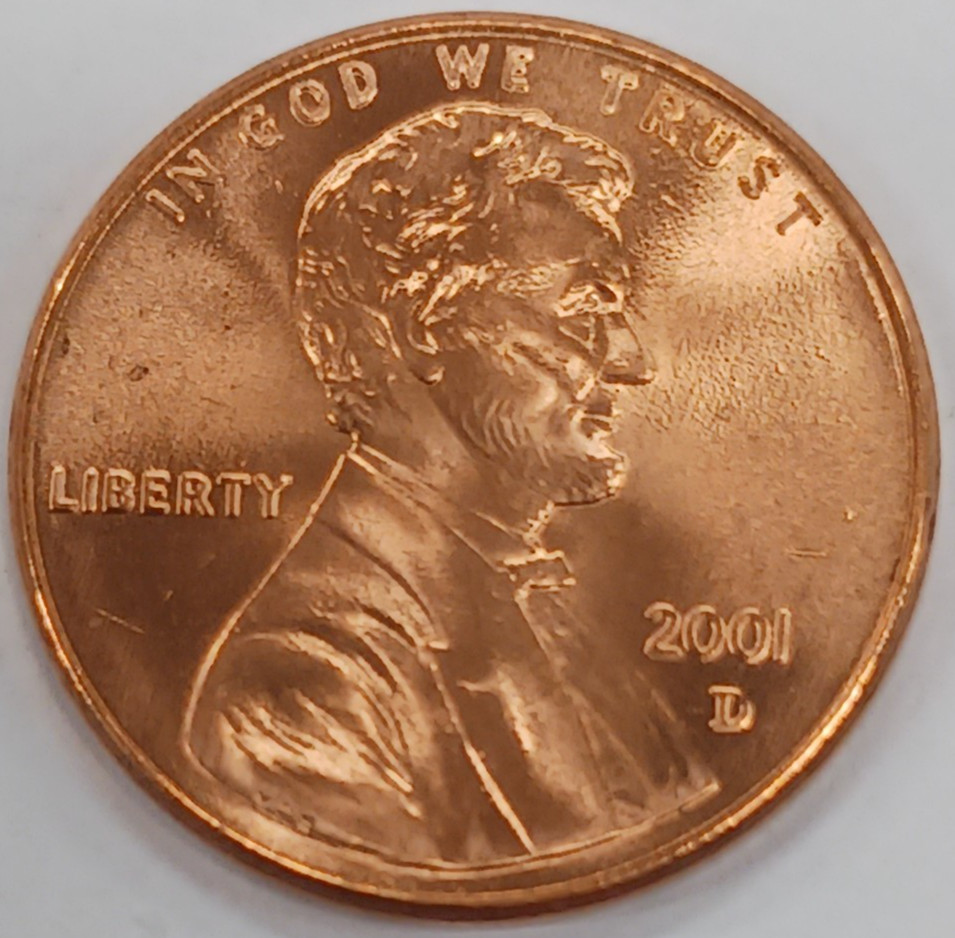 2001-D Lincoln Cent BU Red Uncirculated