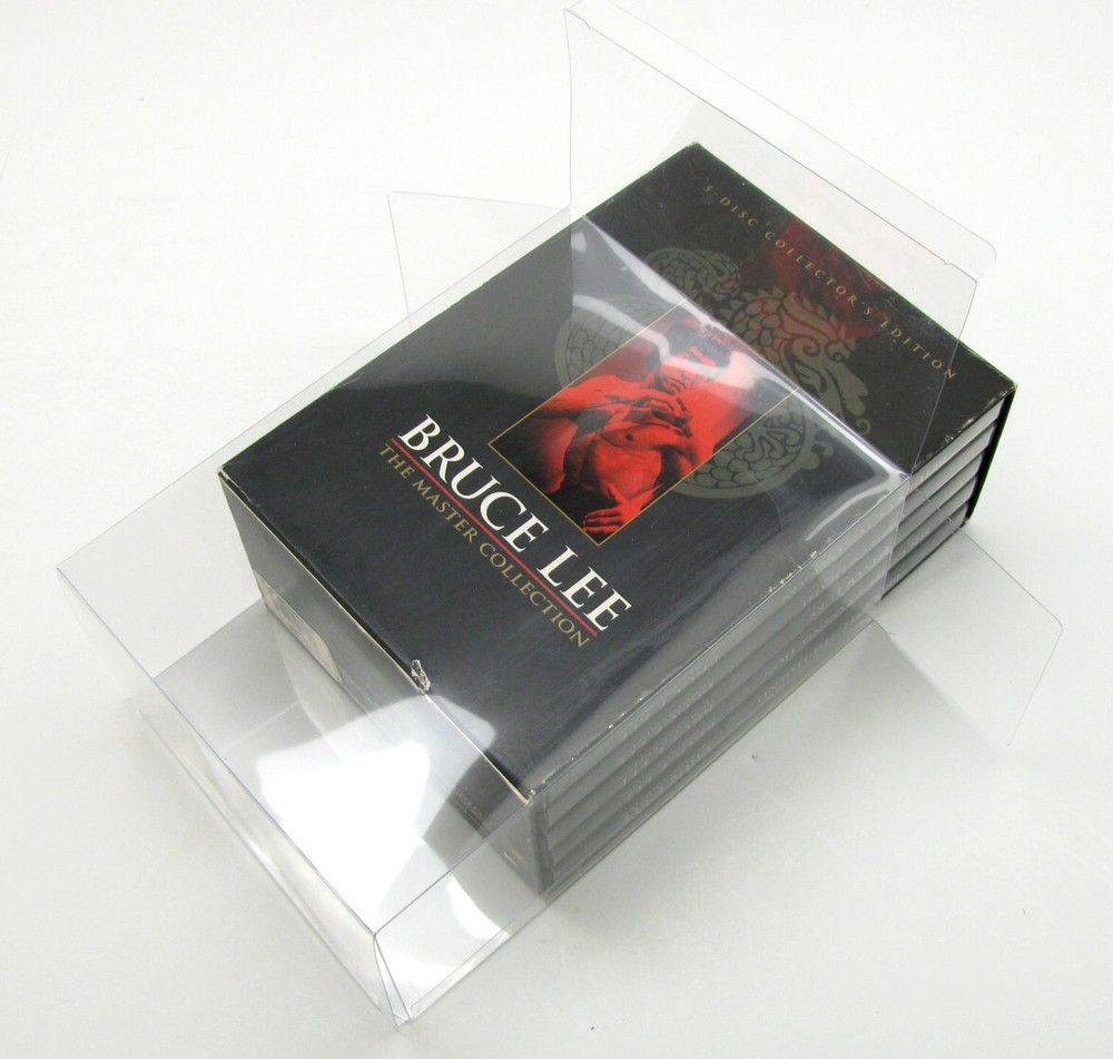 5x DVD OVERSIZED BOX SET (SIZE DVO H) - CLEAR PLASTIC PROTECTIVE BOX PROTECTOR
