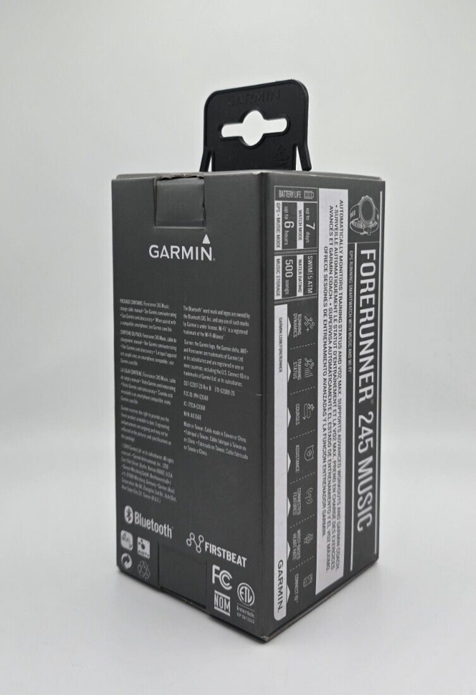 Garmin Forerunner 245 Music GPS Smartwatch - Black - Open Box