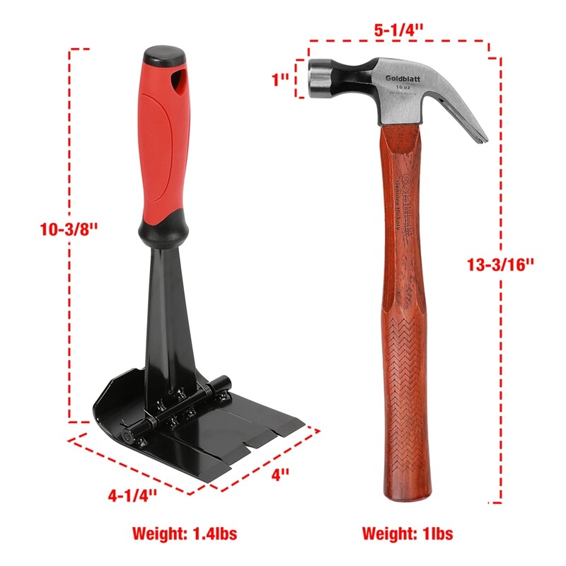 GOLDBLATT Molding Remover Tools Set Multi-tool Retractable Utility Knife Hammers