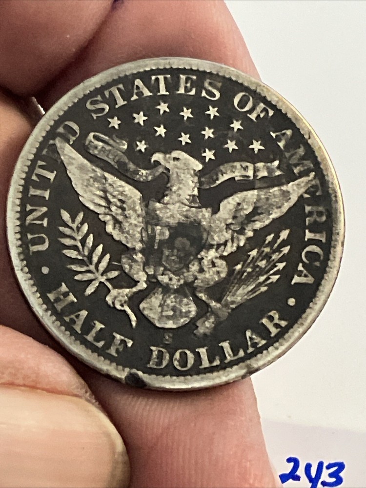 1901 s barber half dollar Vg Plus