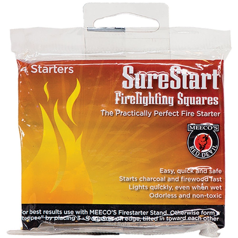 Meeco's Red Devil SureStart Fire Starter Squares (4-Pack) 420 Meeco's Red Devil