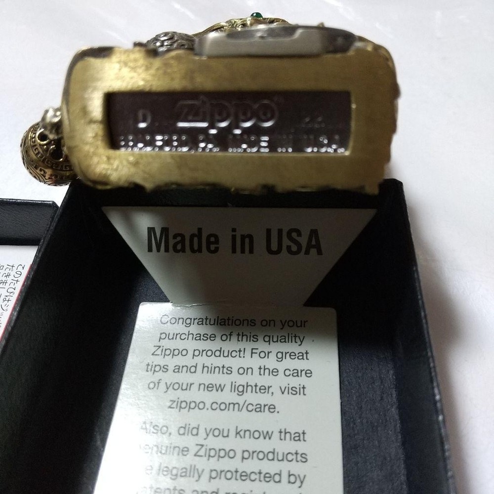 Zippo Full Metal Jacket Dragon God Gold 5 Sided Processing Lighter Japan