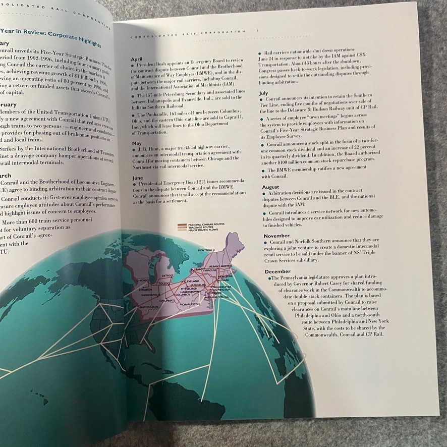 Consolidated Rail 1992 Annual Report