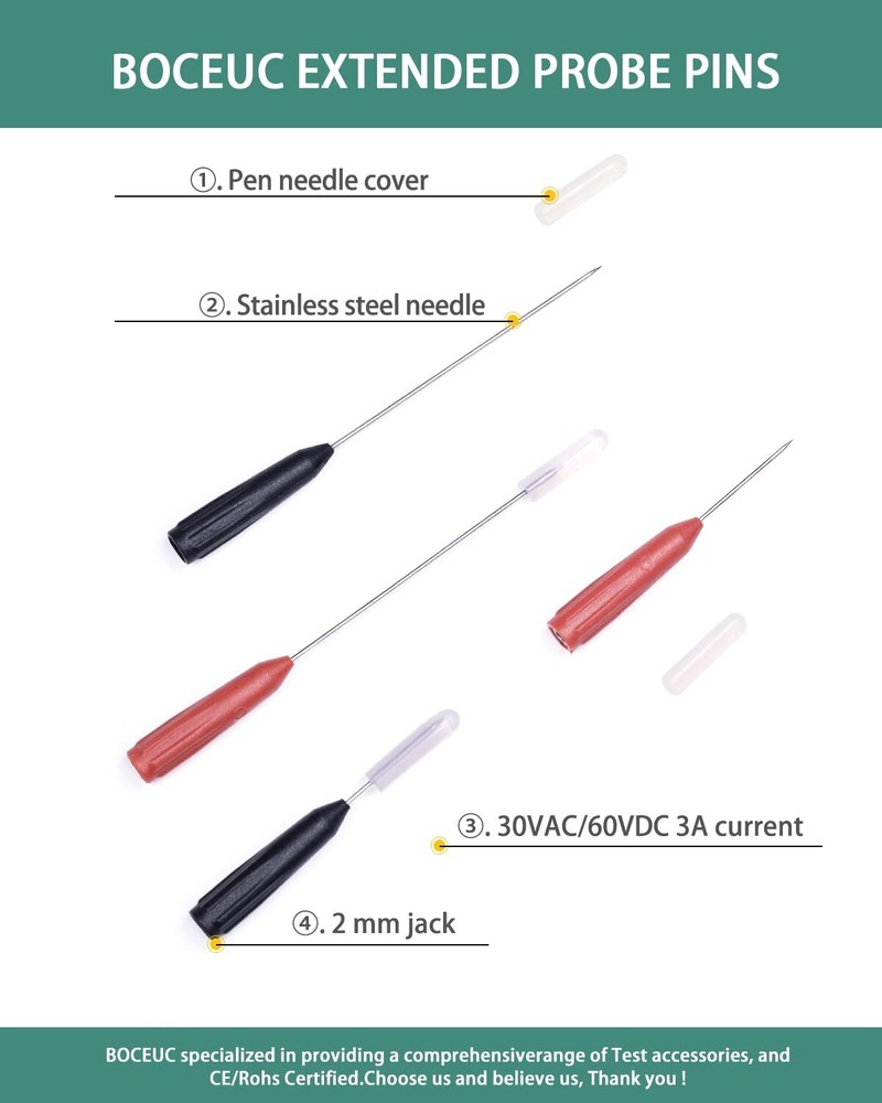 Electrical Back Probe Needles 8pcs Back Probe Kit Automotive For Instrument Part
