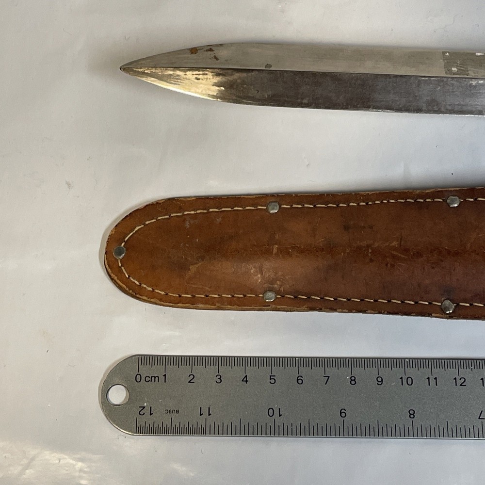 Dagger Fixed Double Blade Knife Poly Handle Brass Pins Sword Heavy Fighting