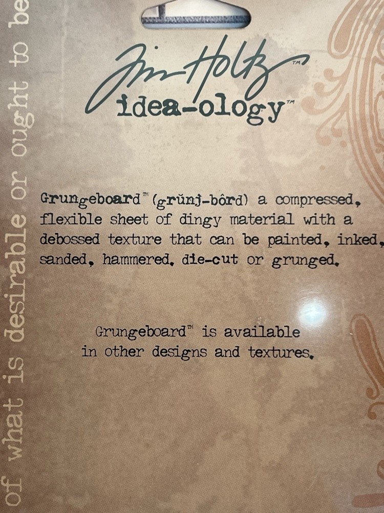 Tim Holtz Idea-ology 10 Sheets Basic Dots Grunge Board New