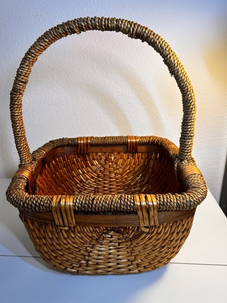 Easter Basket Or Home Decor Basket. Square Quality Solid 11 X 11.
