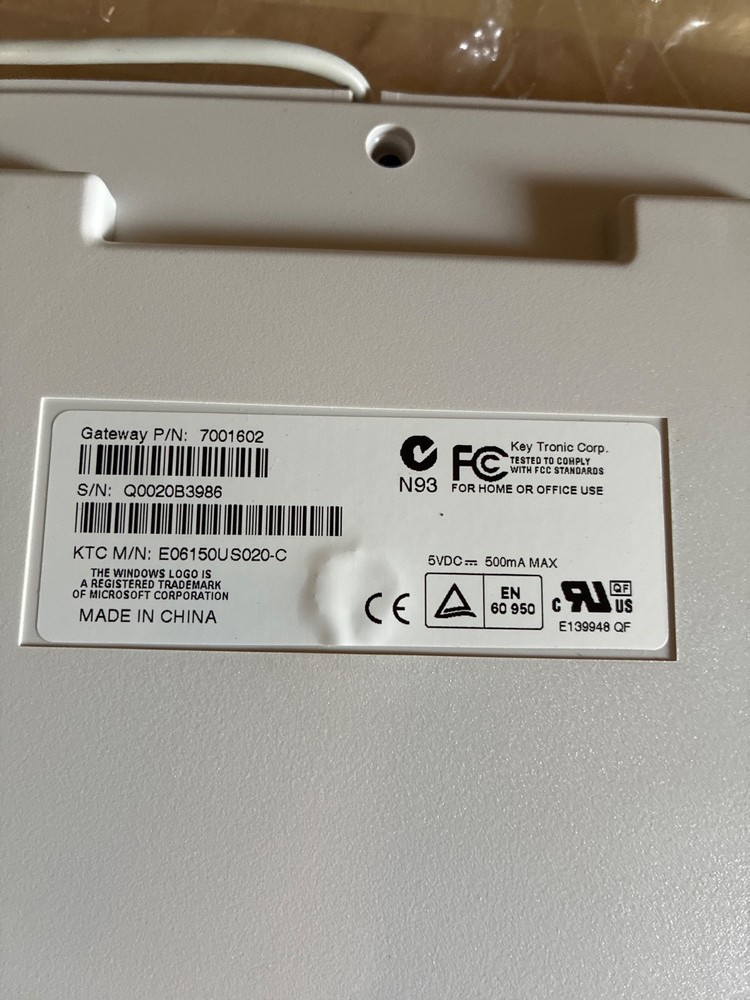 Vintage Gateway 7001602 Keyboard NEW