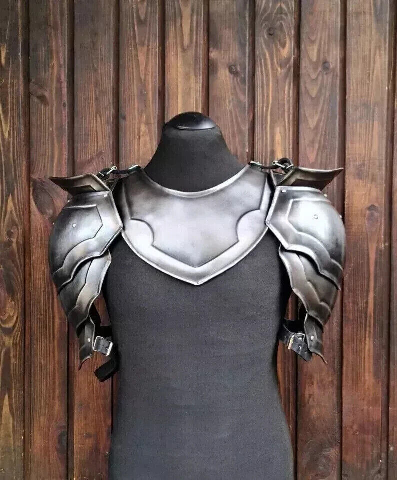 Medieval Pauldrons & Gorget Armor Set Knight Warrior Armor Set Halloween Costume
