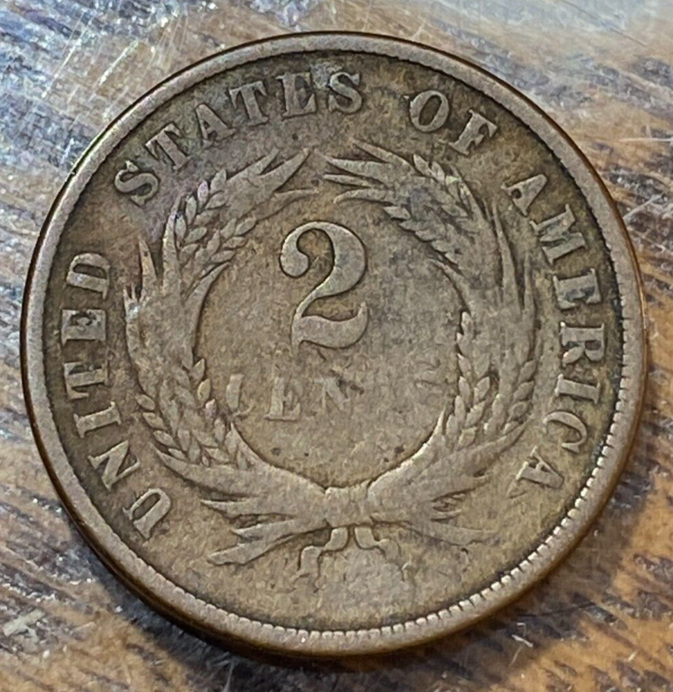 1869 Better Two Cent Piece Nice Original Fine CHRC