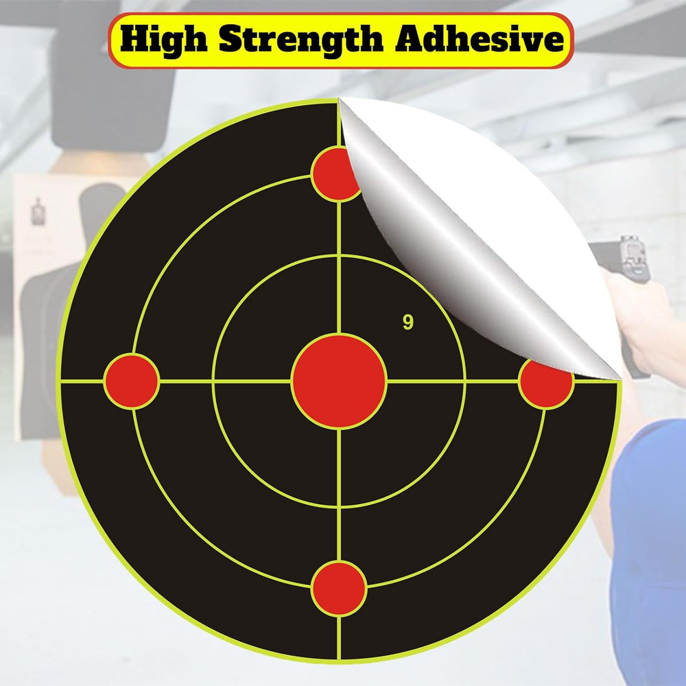 6-Inch Adhesive Splatter Targets - 100 Pack for Shooting Practice