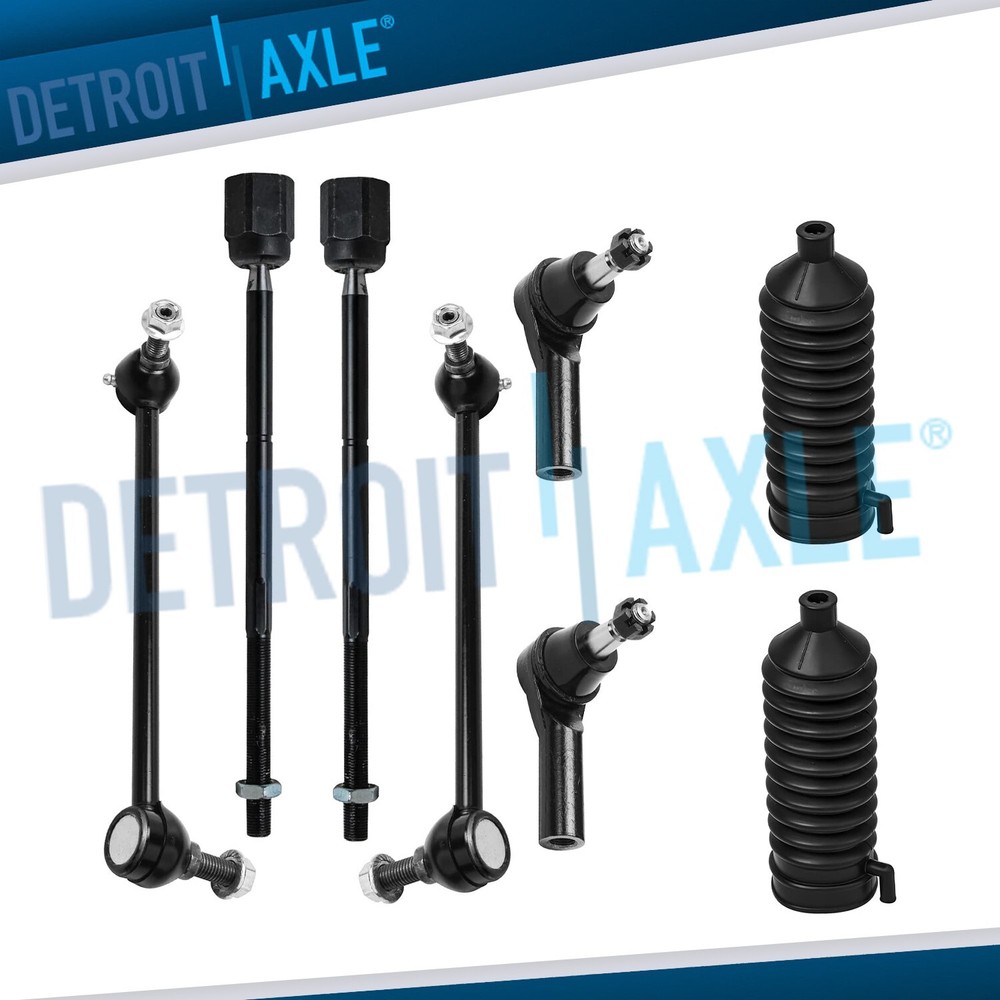 8pc Front Sway Bars Inner Outer Tie Rods for 1996-2007 Ford Taurus Mercury Sable