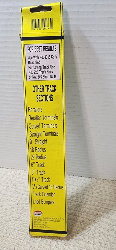 MODEL POWER HO Scale 18" Curved Radius (4) Sections NOS NO. 33