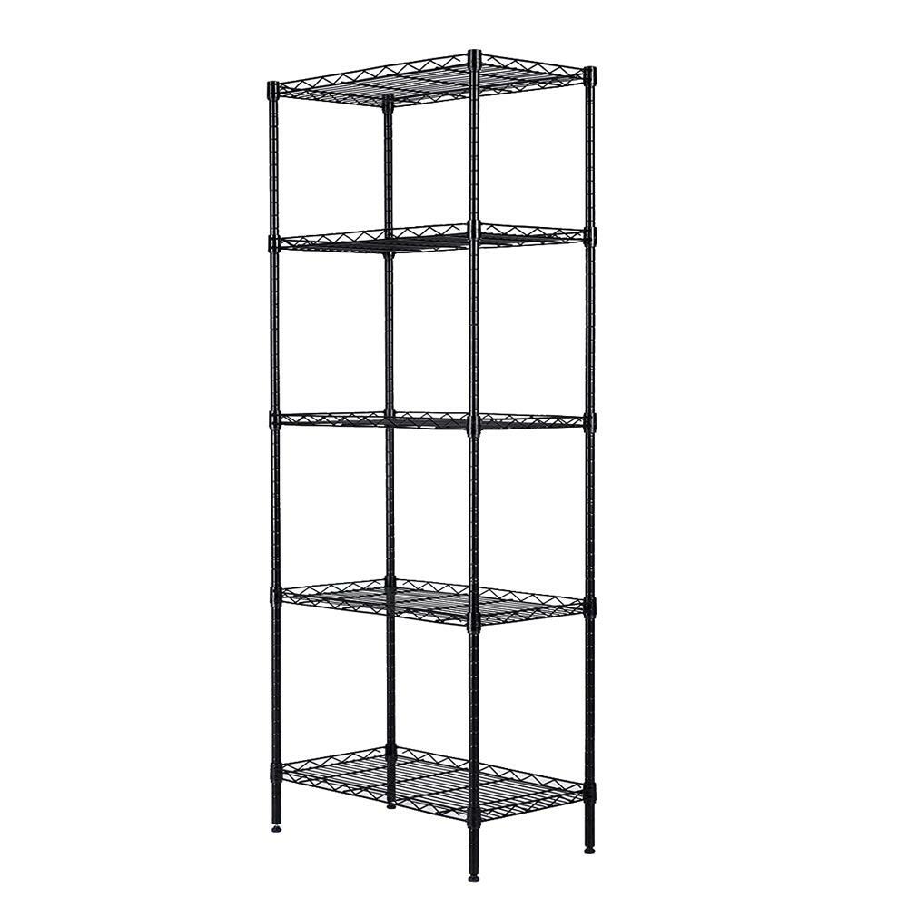 5-Tier Wire Shelves Unit Adjustable Metal Shelf Rack Kitchen Storage Organizer