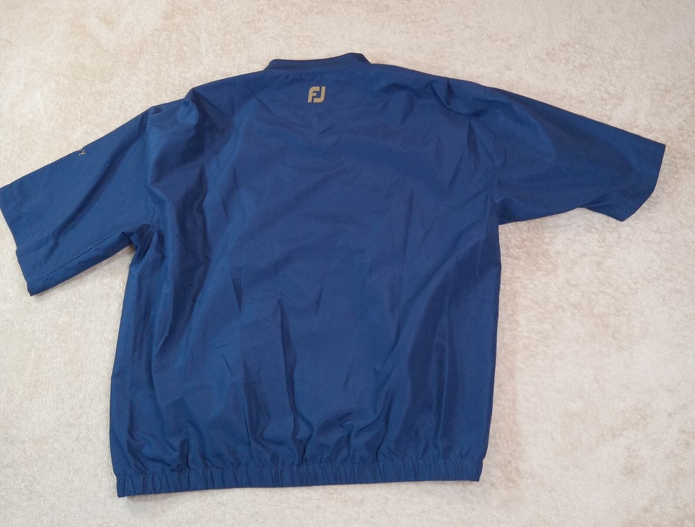 Footjoy Short Sleeve Pullover Windbreaker Men's Medium Dark Blue
