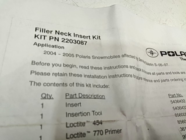 Filler Neck - 2000 Polaris NOS