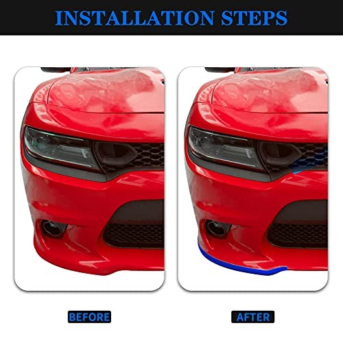 Front Bumper Lip Splitter Protector Front Shovel for 2015-2021 Dodge blue
