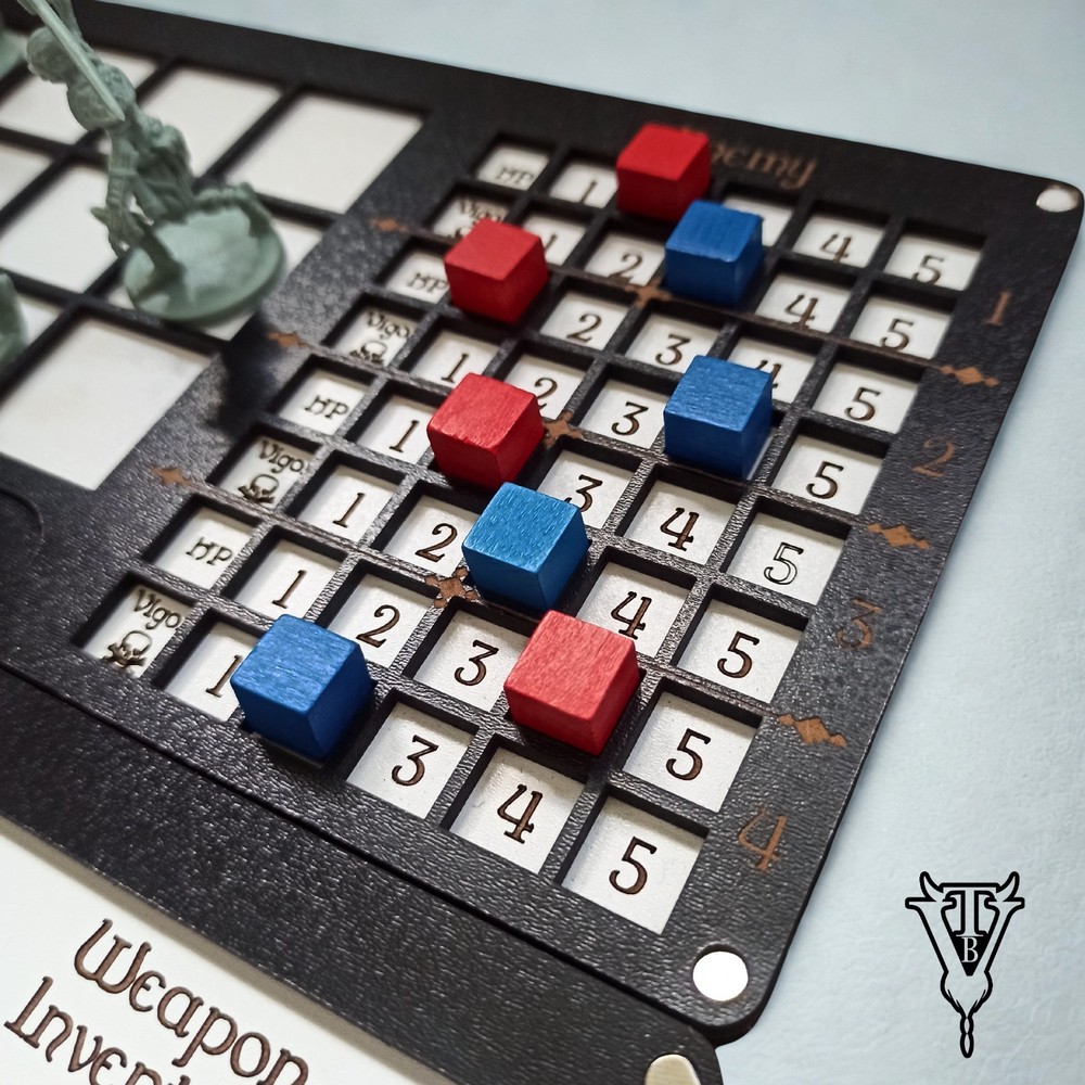 Brightborne Solo RPG Combat Tracker Player Board Organiser