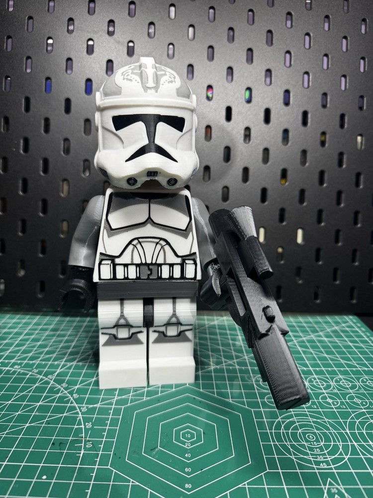 3D Printed - 9in - Star Wars LEGO INSPIRED CLONE TROOPER 104th Wolf Pack