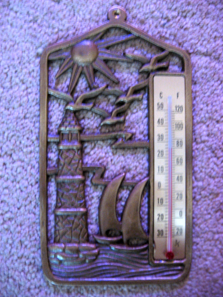 NIB Nautical Style SOLID BRASS THERMOMETER