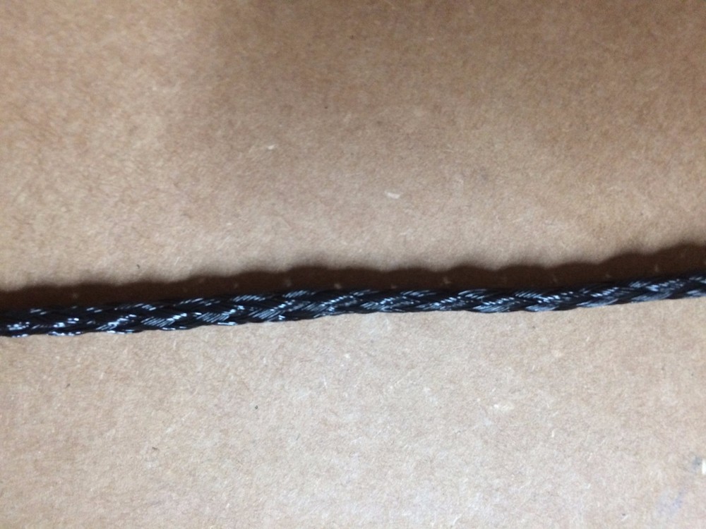 3/16" x 1000' Hollow Braid Polypropylene Polypro Rope Size #6 Black Spool Poly