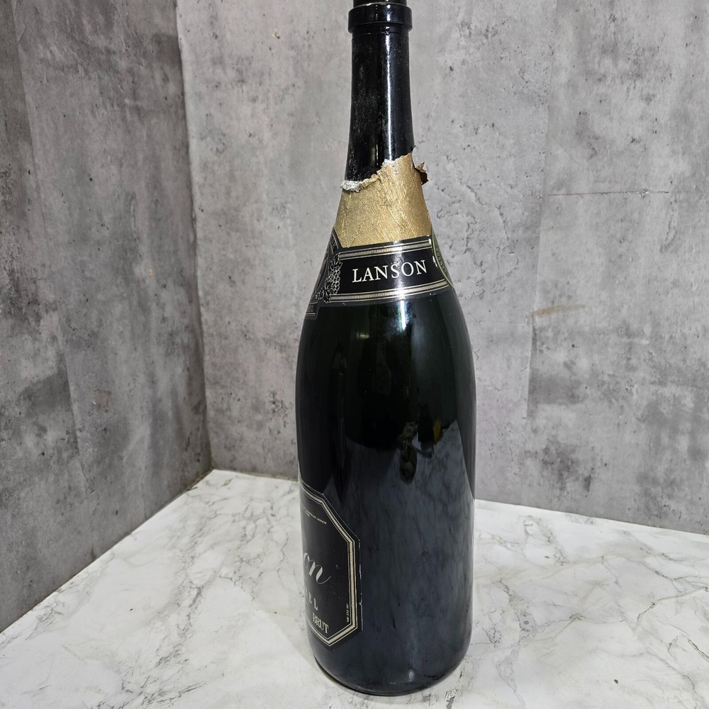 Large 300cl Lanson Champagne Black Label Brut Bottle Shop Display Empty