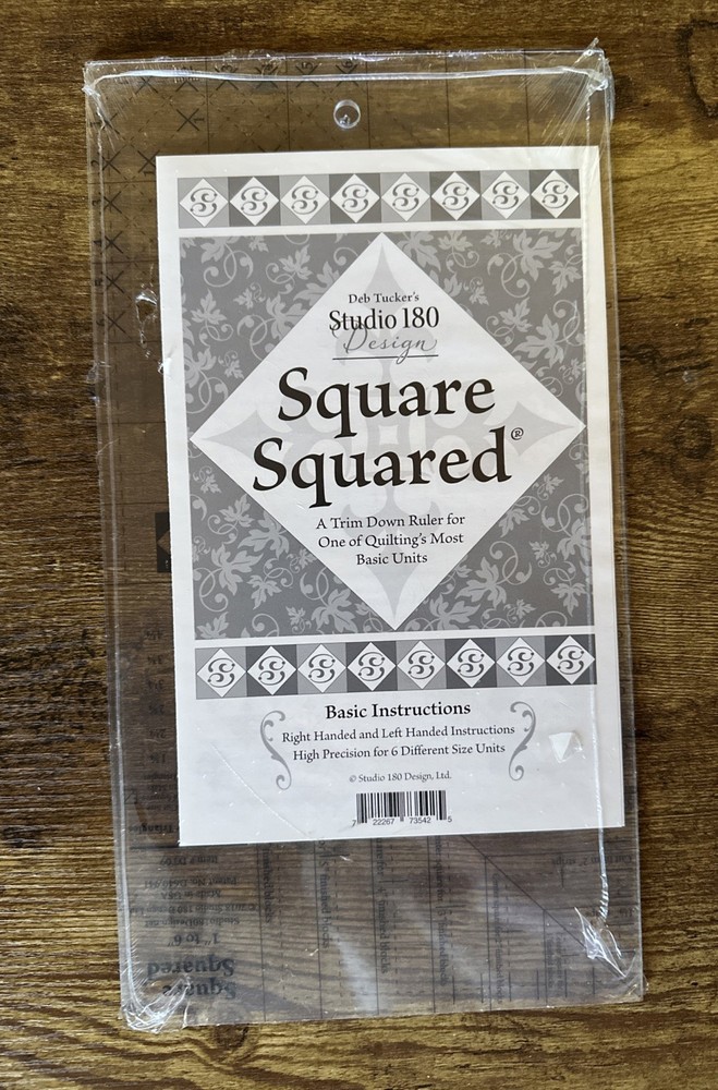 ✨Studio 180 Design (DT09-1) Square Squared Quilting Trim Down Ruler Tool Basic